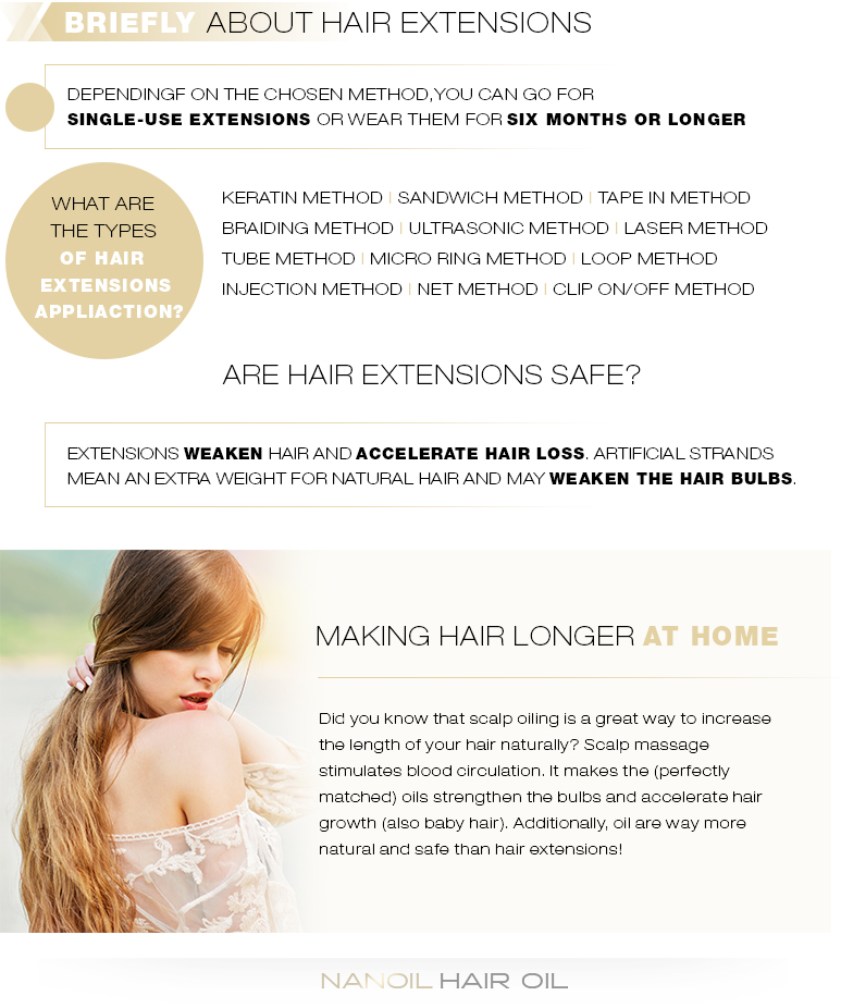 types of hair extensions methods