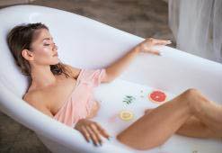 Bathtime Skin Pampering. Bathing as a Way of Getting an Amazing Body